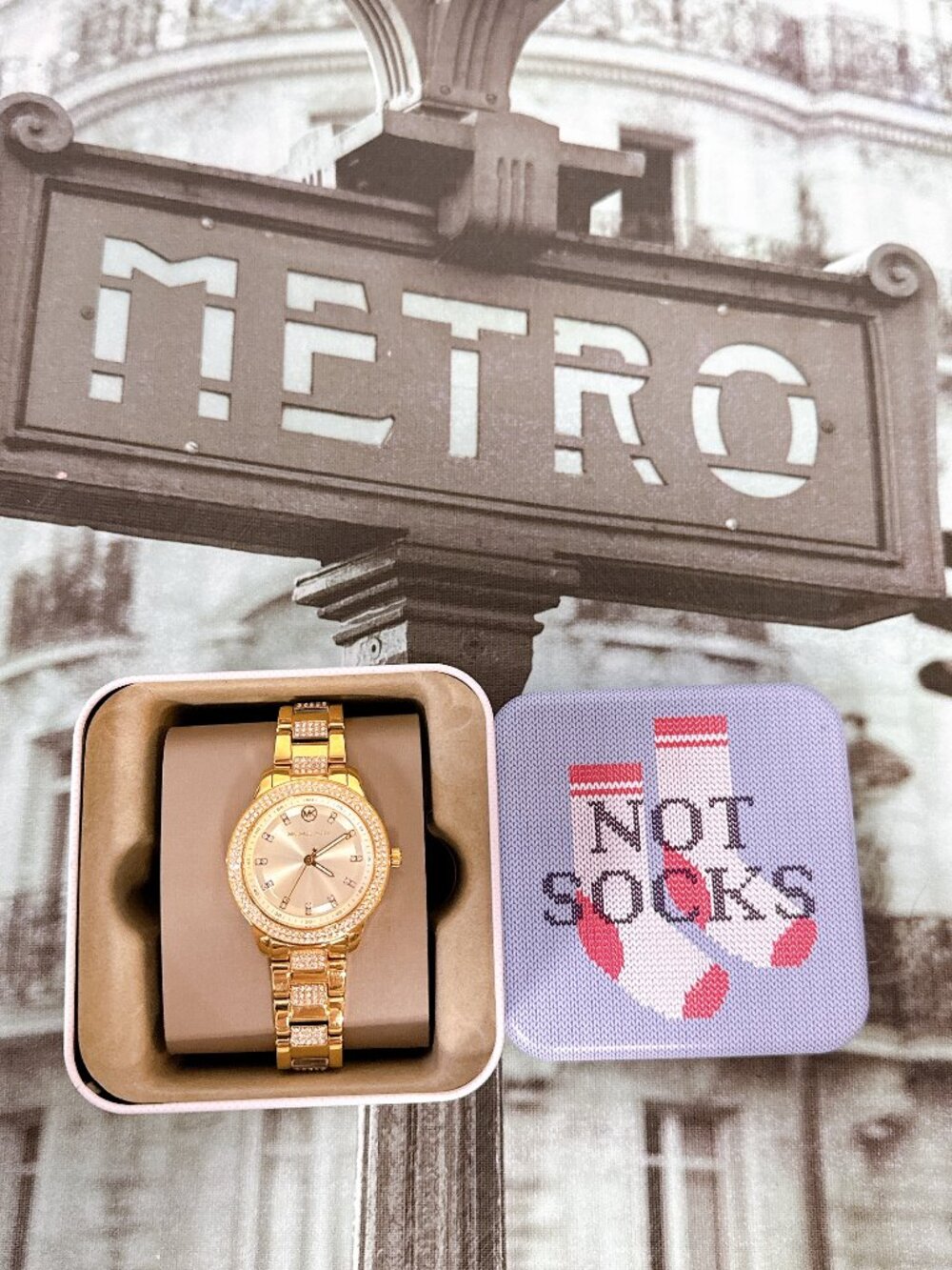 Michael Kors MK4575 Tibby Three-Hand Glitz Gold Steel Strap Watch - Picture 2 of 6